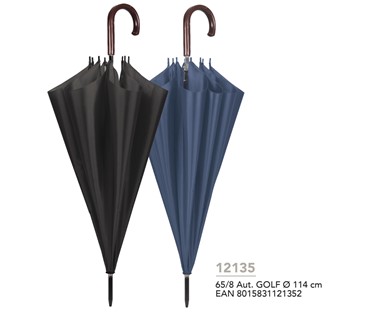 12134 KIŠOBRAN PERLETTI MUŠKI 65 cm (CRNO-PLAVO-SIVO) 12135