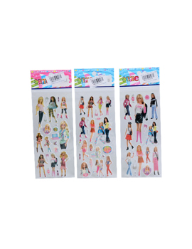 MKE498883 NALJEPNICE BARBIE 17x7cm