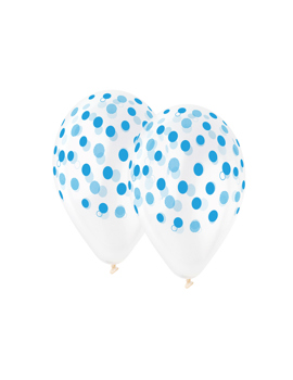 GS110-GKIN BALONI S TOČKICAMA PLAVI 30 cm, 5/1