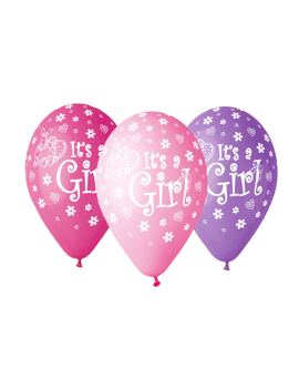 GS110-P091 BALONI Its a Girl 30 cm, 5/1