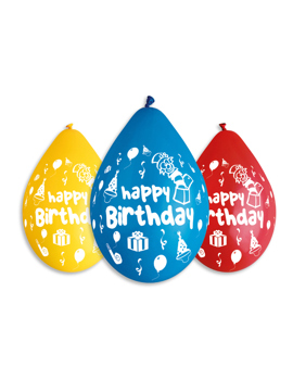 GS110-P097W BALONI HAPPY BIRTHDAY 30 cm, 5/1