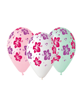 GS120-760 BALONI HELI HIBISKUS 33 cm, 5/1