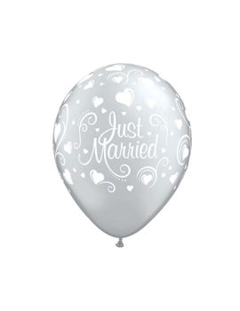 19136 BALONI JUST MARRIED METALIK BISERNI 30 cm, 6 kom
