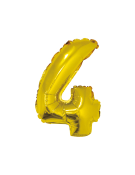FG-C35Z4 FOLIJSKI BALON ZLATNI br.4, 35 cm