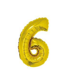 FG-C35Z6 FOLIJSKI BALON ZLATNI br.6, 35 cm