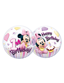 12862 FOLIJSKI BALON MINNI MOUSE 1 BIRTHDAY 55 cm