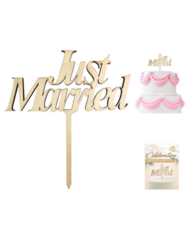 RV-DDJM DRVENA DEKORACIJA JUST MARRIED 13x14cm