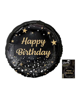 FG-OHBC FOLIJSKI BALON HAPPY BIRHDAY CRNO 45cm