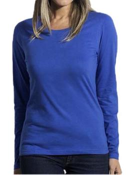 MAJICA LADY FIT DUGI RUKAV R. PLAVA 180g