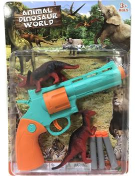 MKO001649 PIŠTOLJ+2 DINOSAURA SET 25x25cm