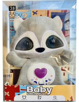 MKO040250 PLIŠANI RAKUN SA SVIJETLOM I GLAZBOM 19x13cm