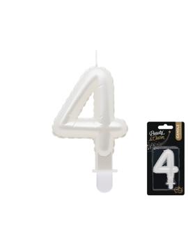 SF-PBI4 SVIJEĆA BISERNO BIJELA br.4, 7cm