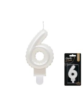 SF-PBI6 SVIJEĆA BISERNO BIJELA br.6, 7cm
