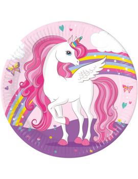 93757A PAPIRNI TANJUR UNICORN RAINBOW 23cm 8/1
