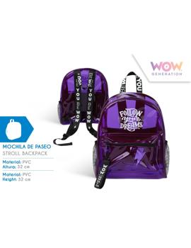 00047 RUKSAK ZA ŠETNJU WOW GENERATION , TRANSPARENTNI 32 cm