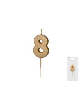 SCU9-8 ROĐENDANSKA SVIJEĆA ZLATNA br.8, 5,5cm