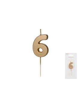 SCU9-6 ROĐENDANSKA SVIJEĆA ZLATNA br.6, 5,5cm