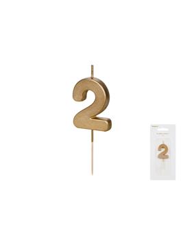 SCU9-2 ROĐENDANSKA SVIJEĆA ZLATNA br.2, 5,5cm