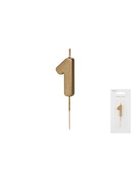 SCU9-1 ROĐENDANSKA SVIJEĆA ZLATNA br.1 ,5,5cm