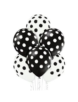 5000586 BALONI CRNO BIJELI 30cm, 6/1