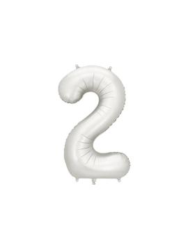 FB1S-2-018 FOLIJSKI BALON SREBRENI br.2, 86cm