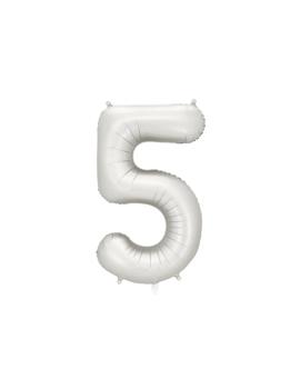 FB1S-5-018 FOLIJSKI BALON SREBRENI br.5, 86cm