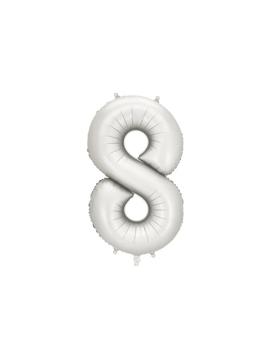 FB1S-8-018 FOLIJSKI BALON SREBRENI br.8, 86cm