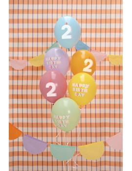 SB14P-352 BALONI MIX BROJ 2 I HAPPY BIRTHDAY, 30cm
