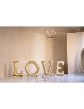 FB271S-019 BALON OD FOLIJE LOVE ZLATNI 350x114cm