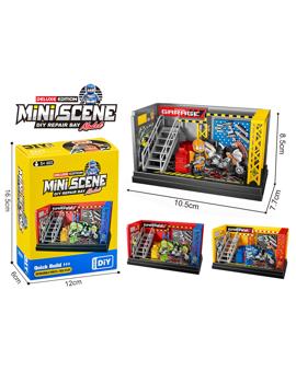 MKX908462 Scena radionice za popravak motora s mini verzijom lutke 12x6x16 cm "