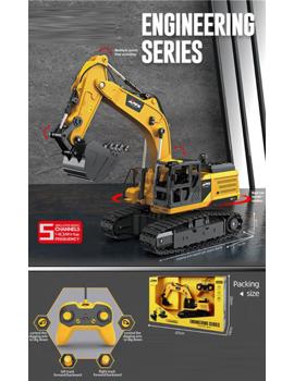 MKO642449 – RC građevinski bager s 5 funkcija upravljanja 43*28*14CM /