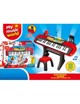 MKL205268 Elektronička klavijatura 37 tipki sa stolicom, mikrofnom i MP3 priključkom 57x10x41 cm