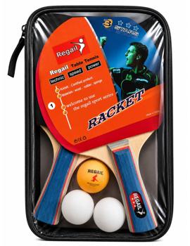 MKQ516690 DRVENI REKET ZA STOLNI TENIS S 3 LOPTICE *