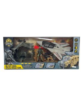 MKY427816 VOJNI TEMATSKI SET S FIGURAMA I PSOM 48x11x20 cm